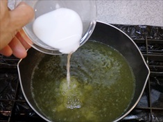 もっちり抹茶寒天の作り方