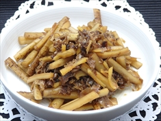 一尺ごぼうのおかか煮の作り方