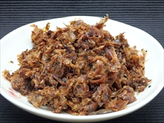 出汁をとった後の鰹節の赤味噌味ふりかけの作り方