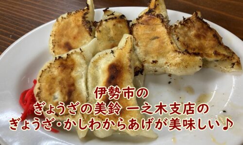 伊勢市のぎょうざの美鈴 一之木支店のかしわからあげが美味しい