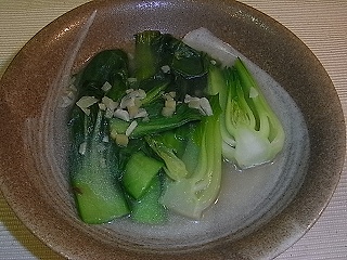 ル・クルーゼで作る青梗菜のむし煮