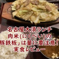 名古屋大須ランチ|肉米(にくべい)の「豚鉄板」は量に要注意!?実食レビューとおすすめのサイズ感
