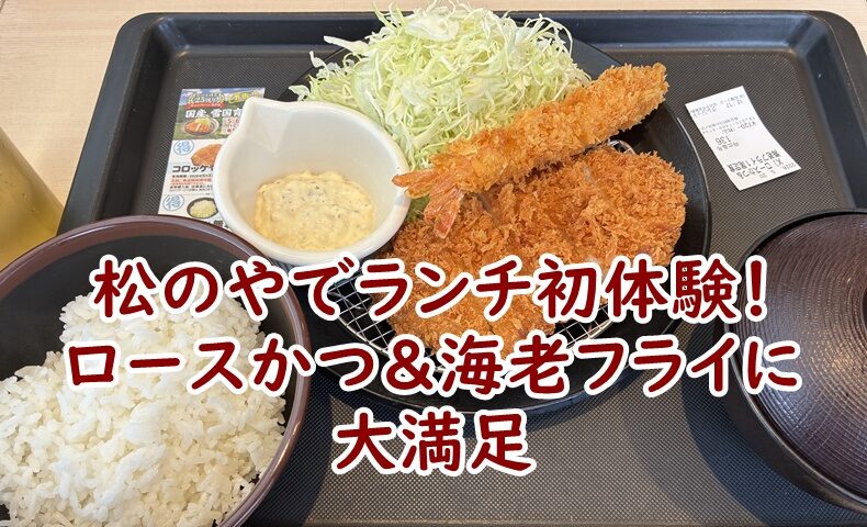 松のやでランチ体験！初めてのロースかつ＆海老フライに大満足