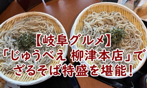 【岐阜グルメ】「じゅうべえ 柳津本店」でざるそば特盛を堪能！コスパ最強の涼味体験