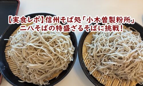【実食レポ】信州そば処「小木曽製粉所」で二八そばの特盛ざるそばに挑戦！