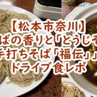 【松本市奈川】新そばの香りとエンタメ感抜群の「とうじそば」を求めて！「手打ちそば「福伝」」へドライブ食レポ